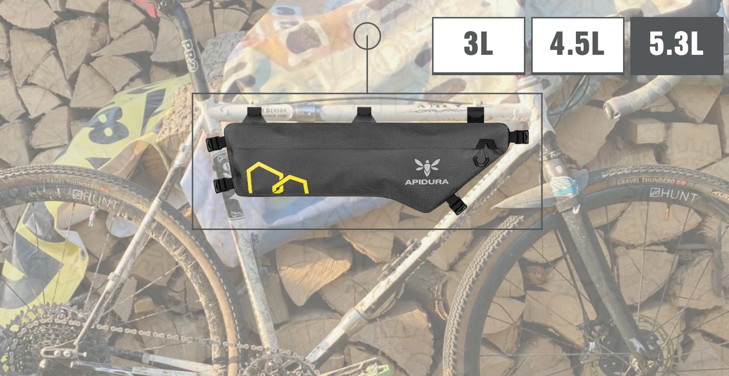 Apidura VR sizing app fits the best bikepacking bag inside your frame