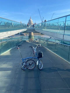 Joining the start of the Avenue Verte London to Paris on a Brompton