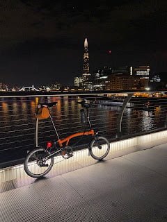 London to Oxford overnight on an Orange BromptonBa