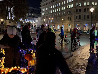 Brompton London Christmas lights ride