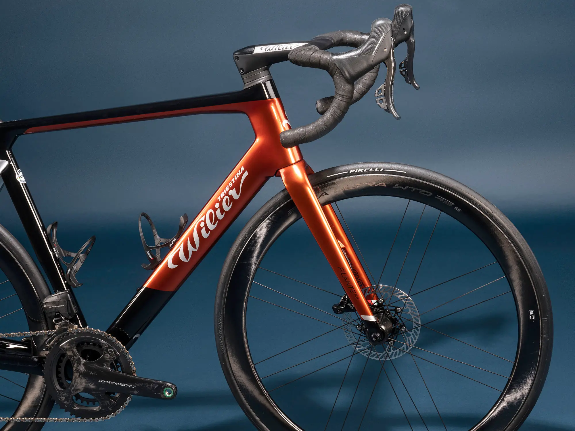 Copper Chrome & Campy Carbon Wilier Filante SLR Ramato Super Record Wireless Upgrade
