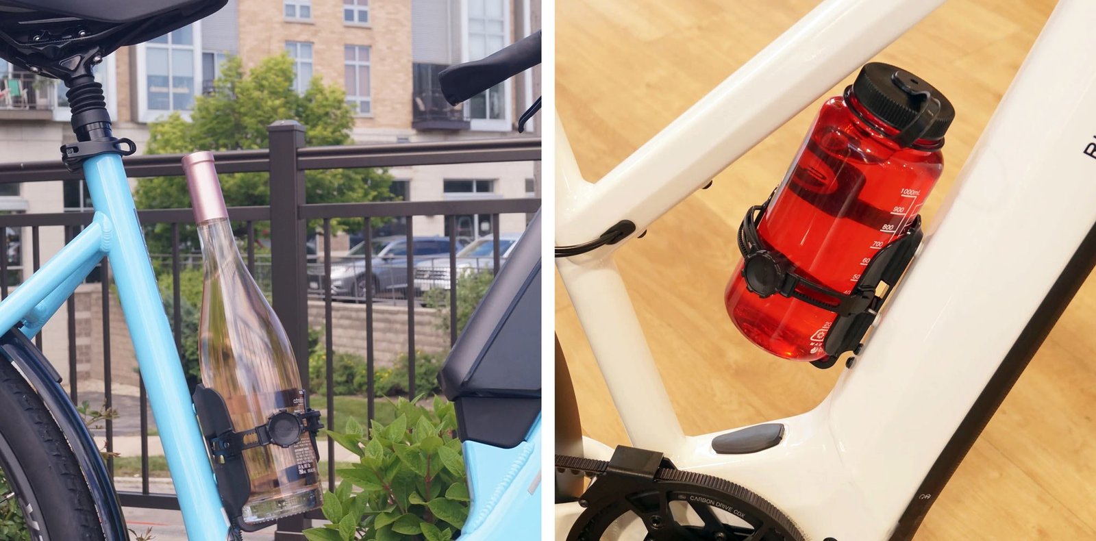 BiKASE Sidewinder “Any Bottle Cage” fits Bigger Bottles on Smaller Bikes