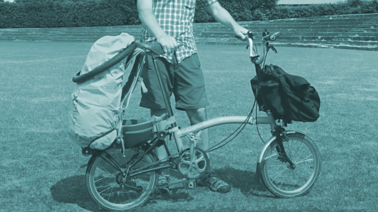 Luggage on a Brompton for Touring