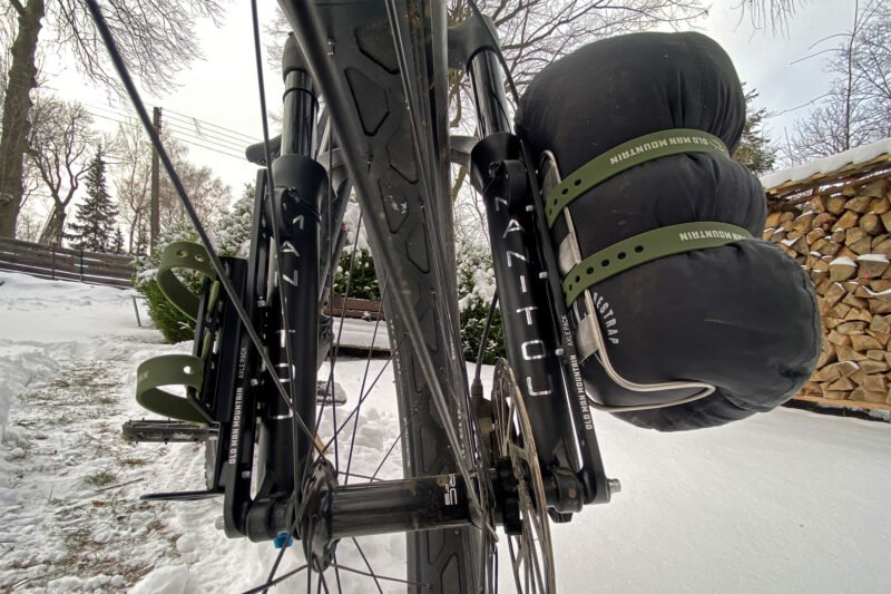 First Look: Old Man Mountain Axle Pack puts Bikepacking Anything Cages on Any Fork