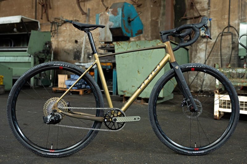 Titici Alloi AND Italian Aluminum Gravel Bike Updated with Killer Ano Finish, Bigger Tires!